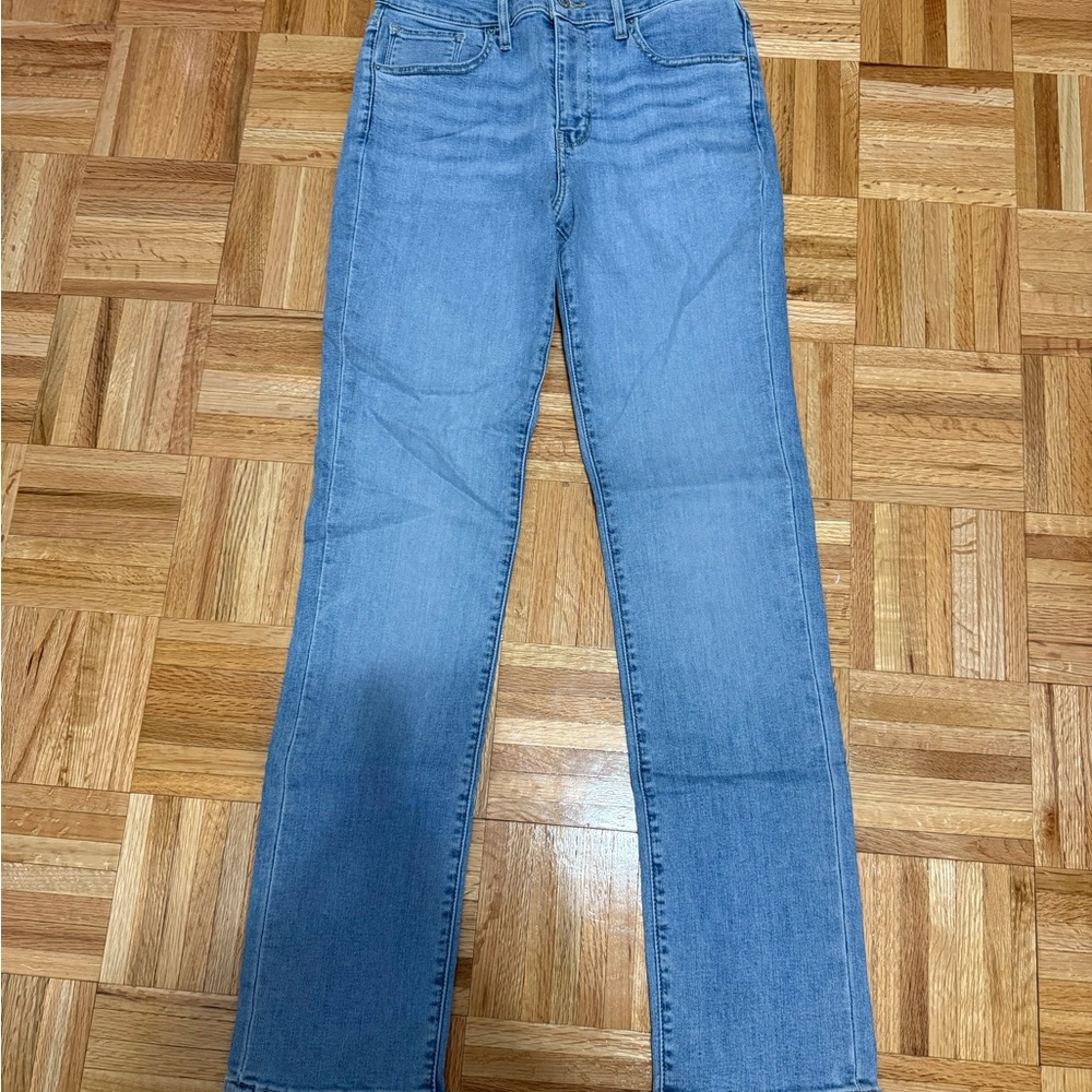 Levi's Blue High Rise Straight Leg Jeans Classic Style
